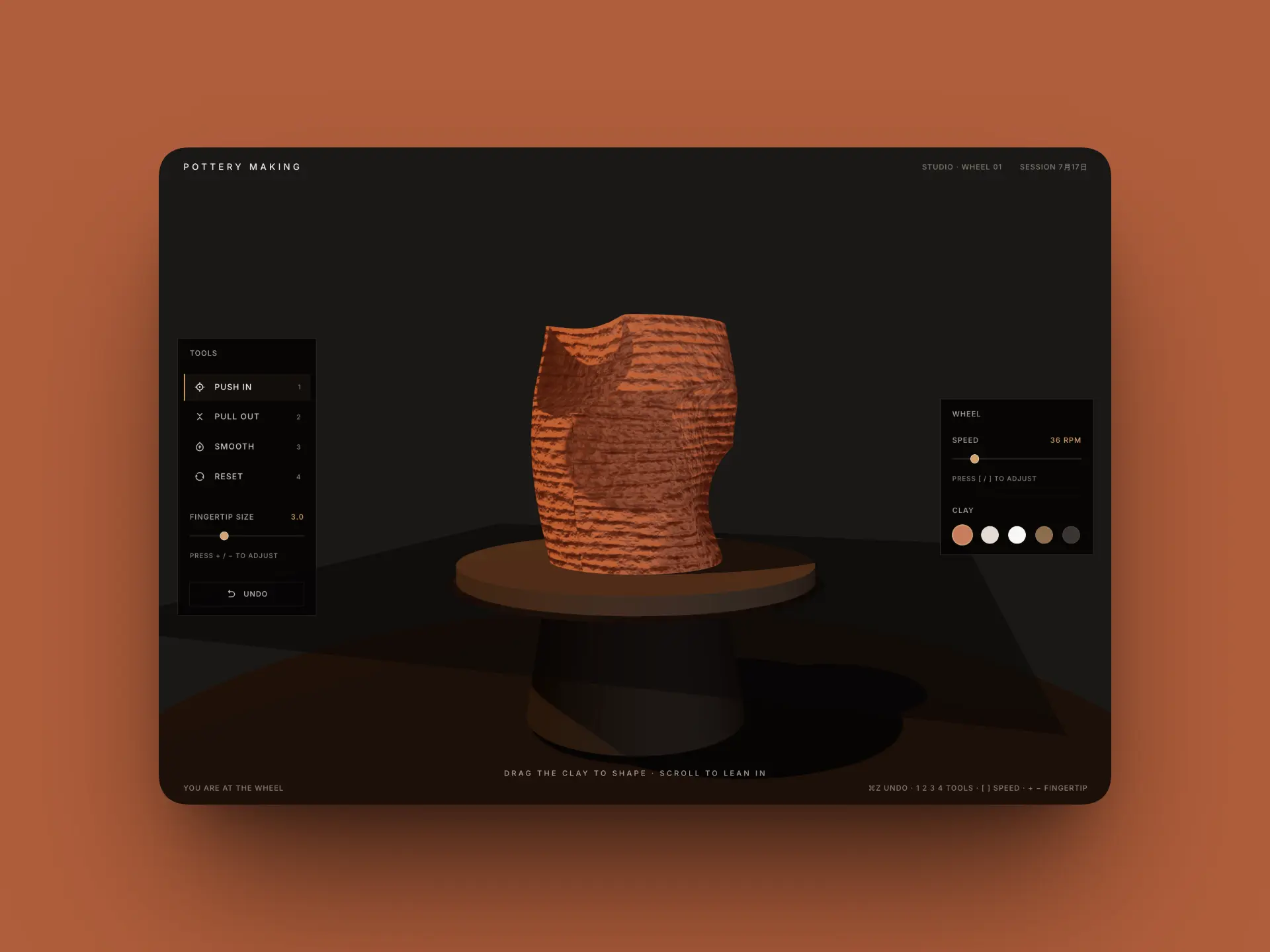 Immersive 3D Clay Studio