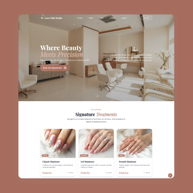 Polished Art Salon Template