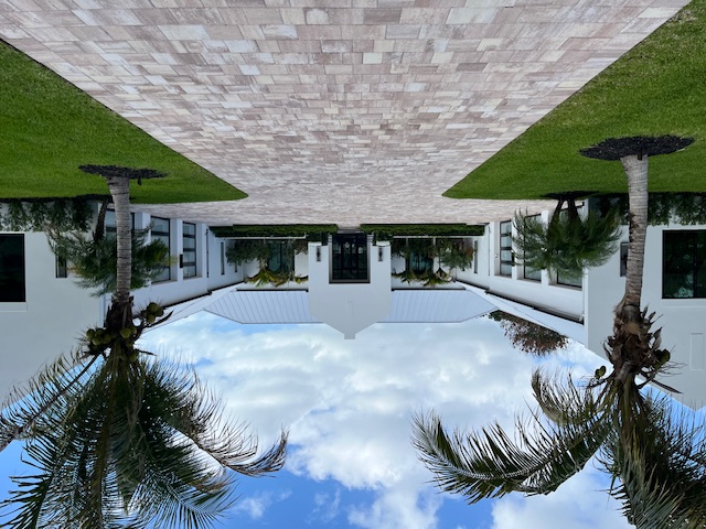 South Florida luxury estate with tropical landscaping