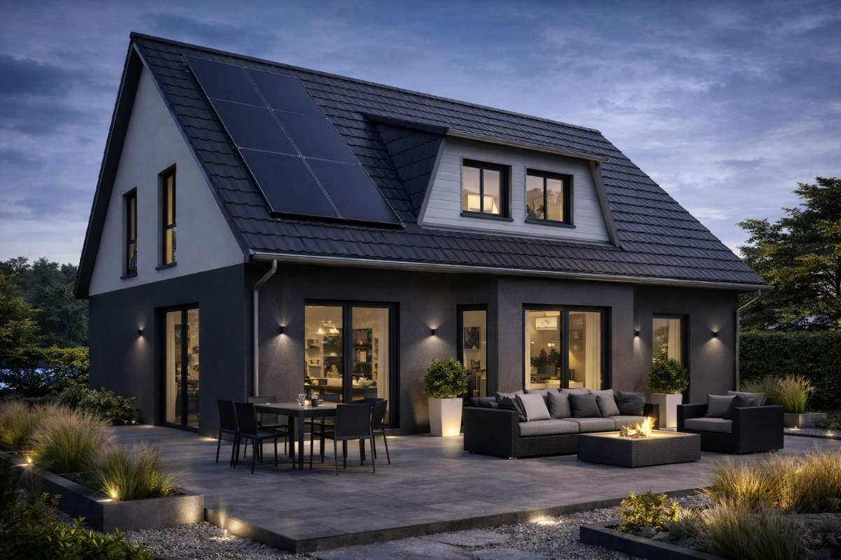 Einfamilienhaus mit Solaranlage – Unabhängige Beratung und Projektsteuerung PeV