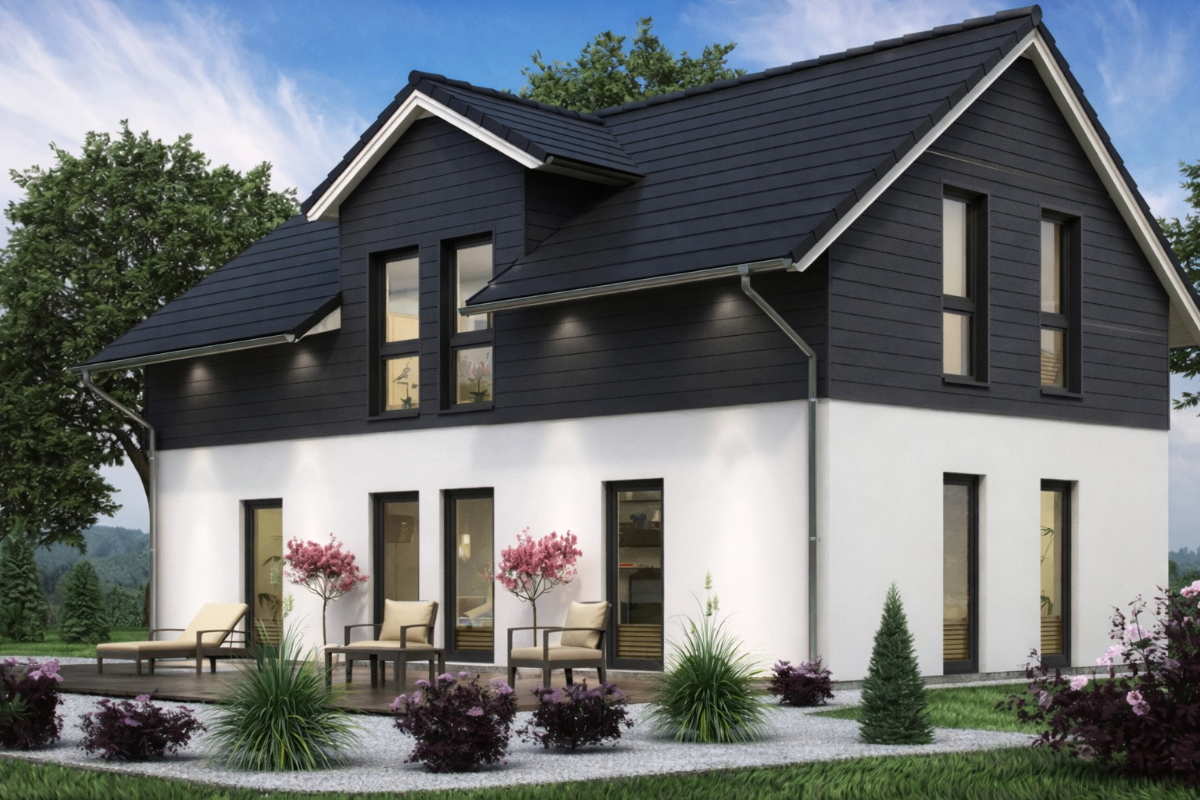 Einfamilienhaus Zweifarbige Fassade – Unabhängige Beratung und Projektsteuerung PeV