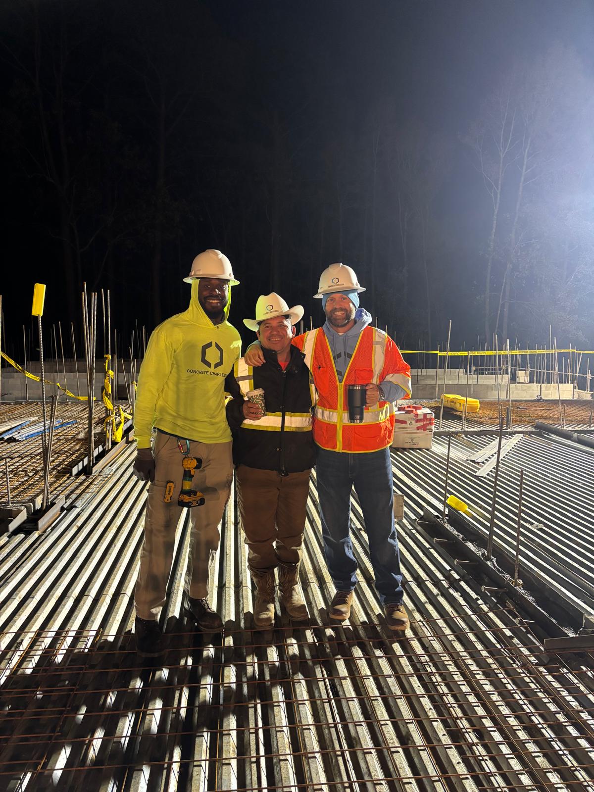 Commercial concrete equipment pad installation in Charleston SC for HVAC unit, generator, or industrial machinery with reinforced slab, level surface, and proper load-bearing capacity