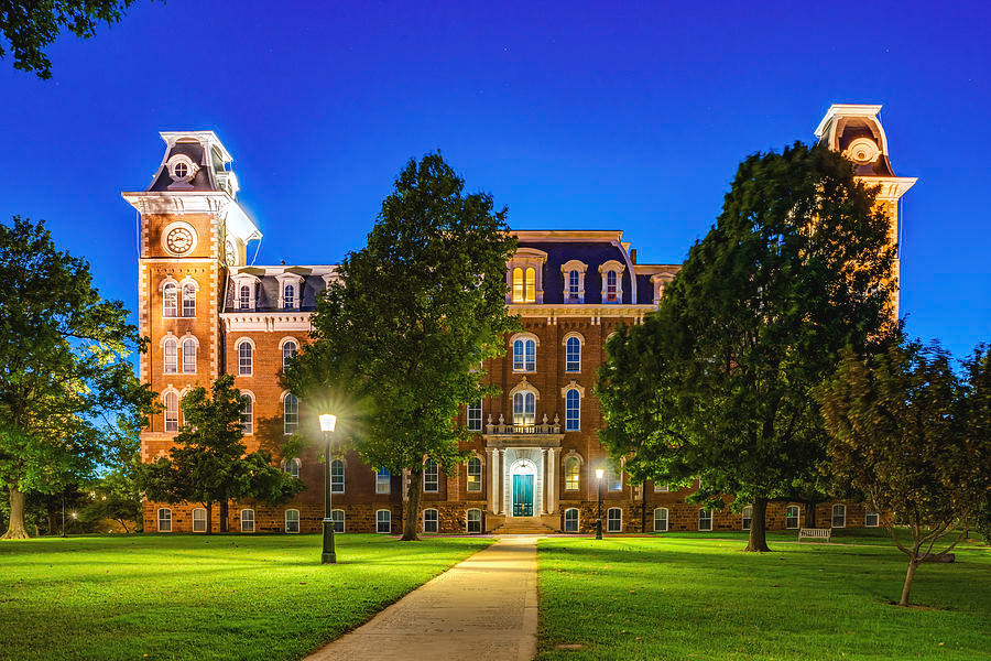 University of Arkansas Old Main building — a historic landmark in Fayetteville near trauma counseling services