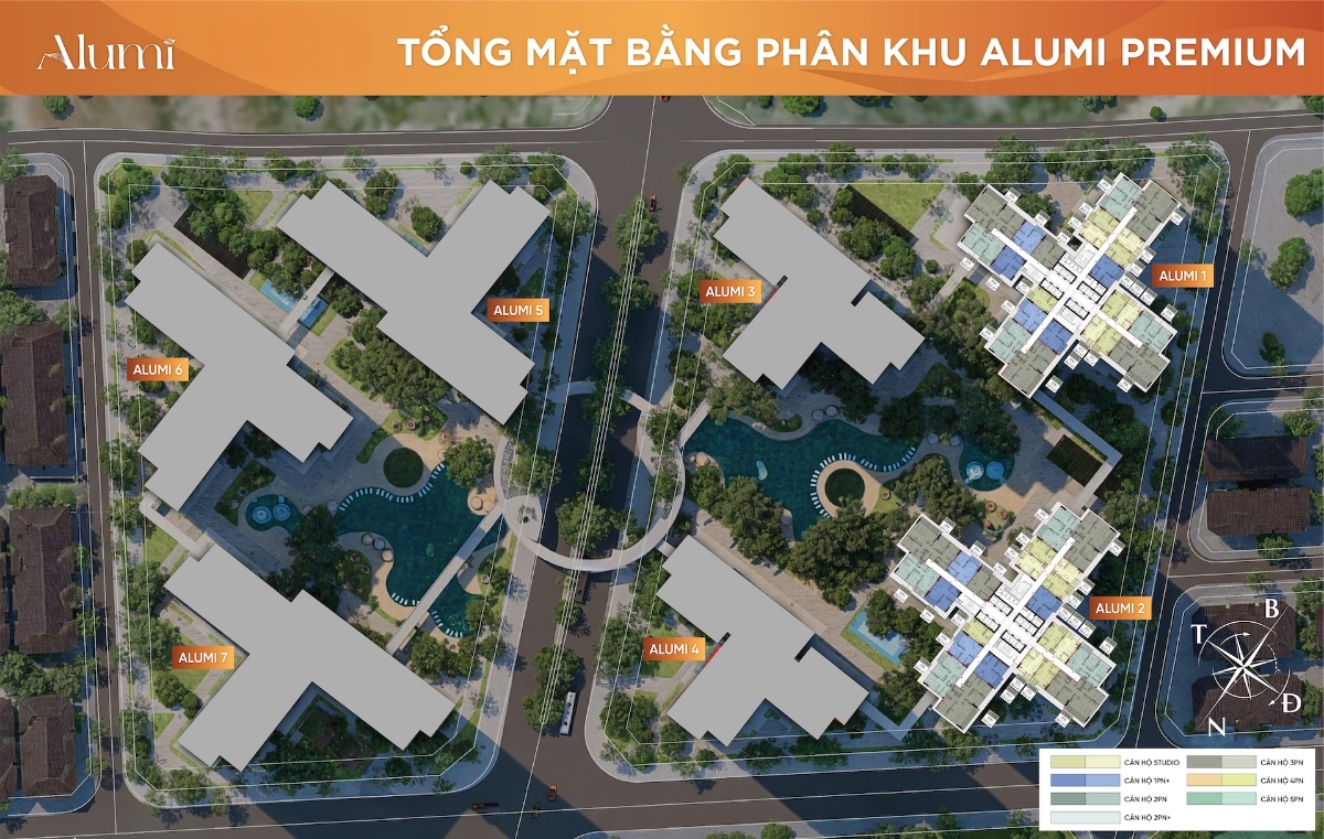 Mặt bằng phân khu cao tầng