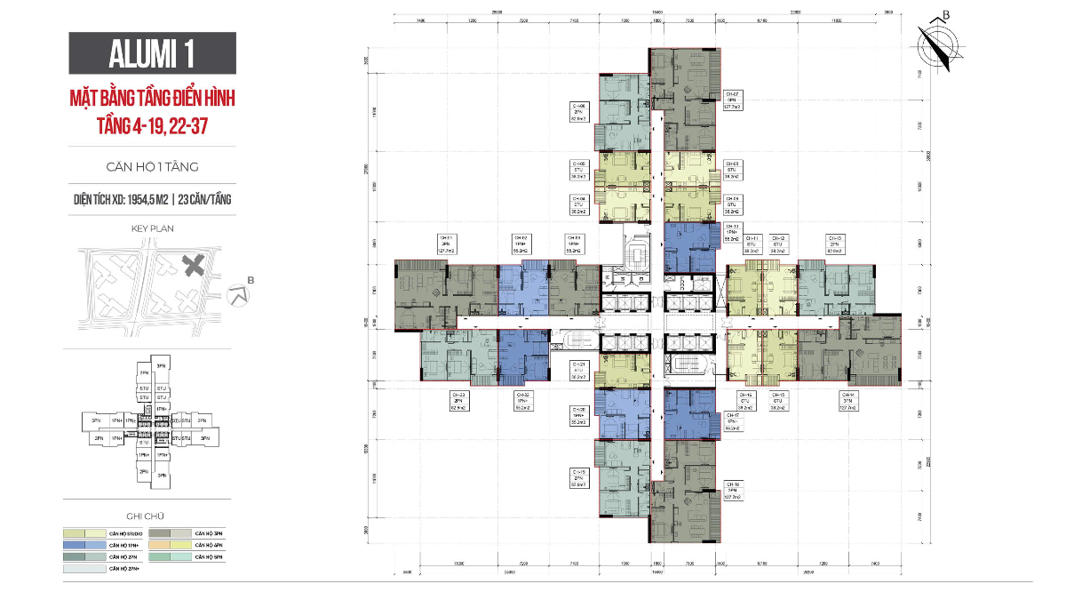 Tòa Alumi 1 - Tầng 4-19, 22-37