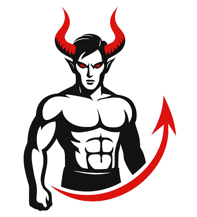 Devil X Logo on Black