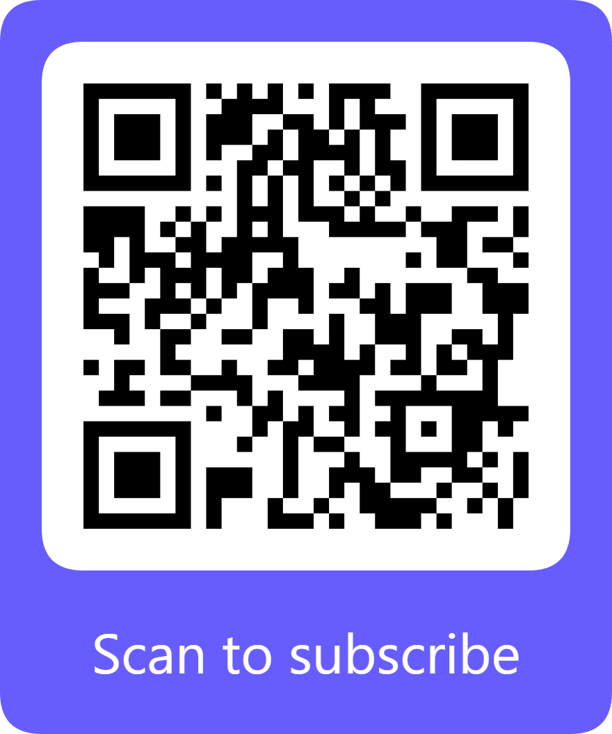 Scan to subscribe - Wednesday Cohort