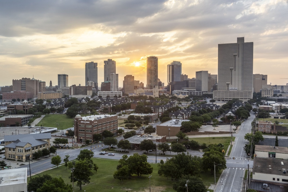 Fort Worth Skyline at Sunset