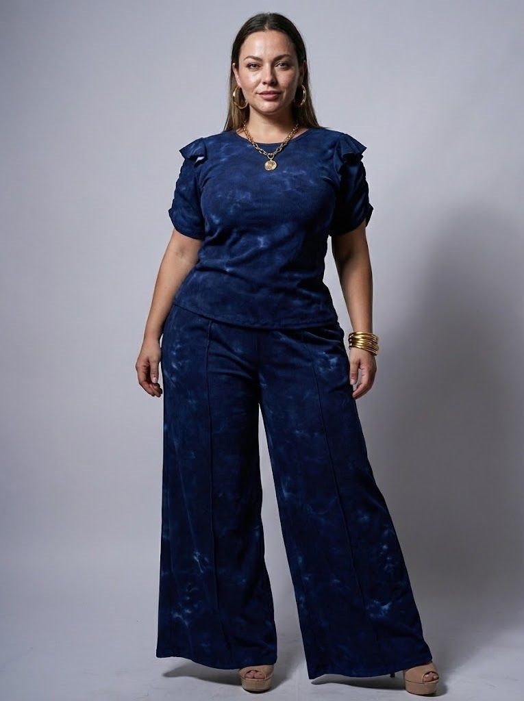 Conjunto Bota Ancha Elegante