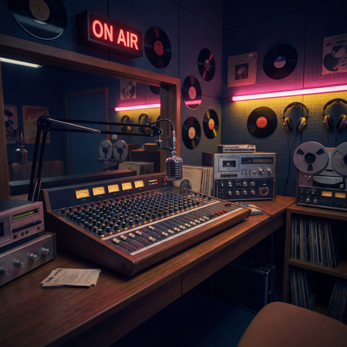 Radio Studio Background