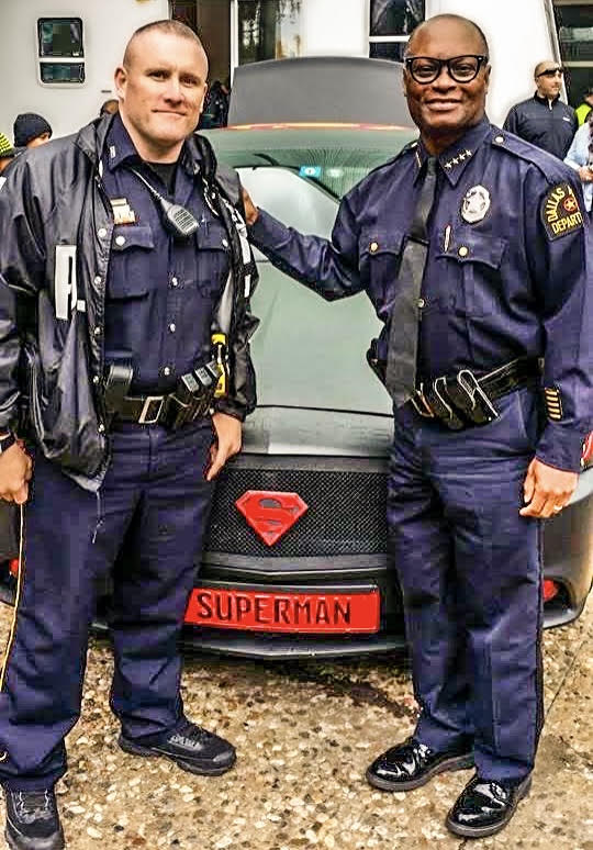 Damon Cole as a young police officer