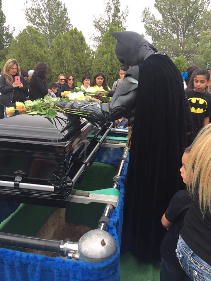 Batman Makes Special Appearance at Child Hero's Funeral