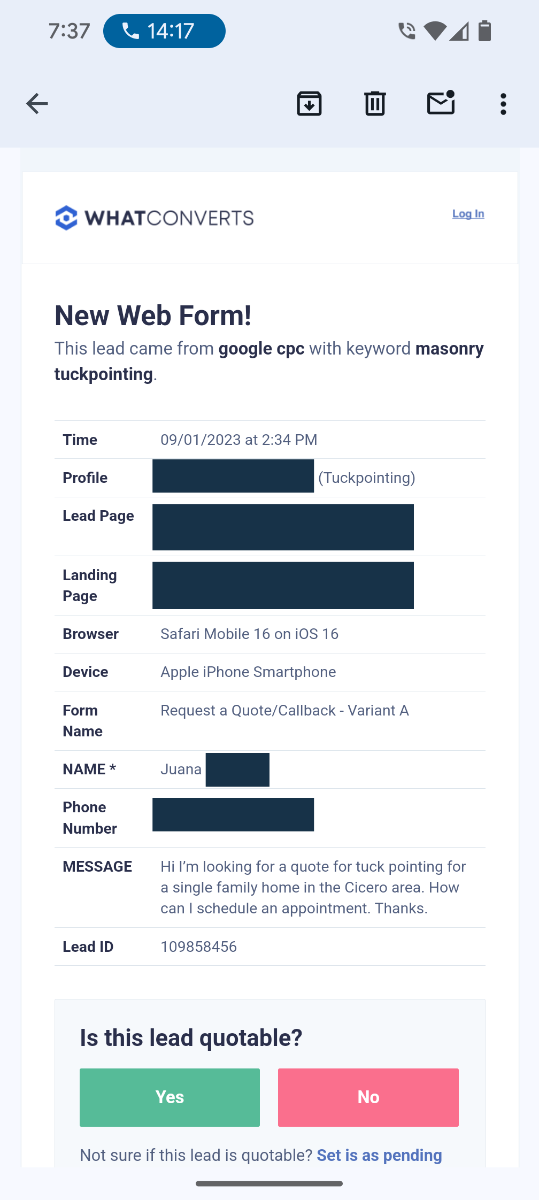 Lead Notification 4