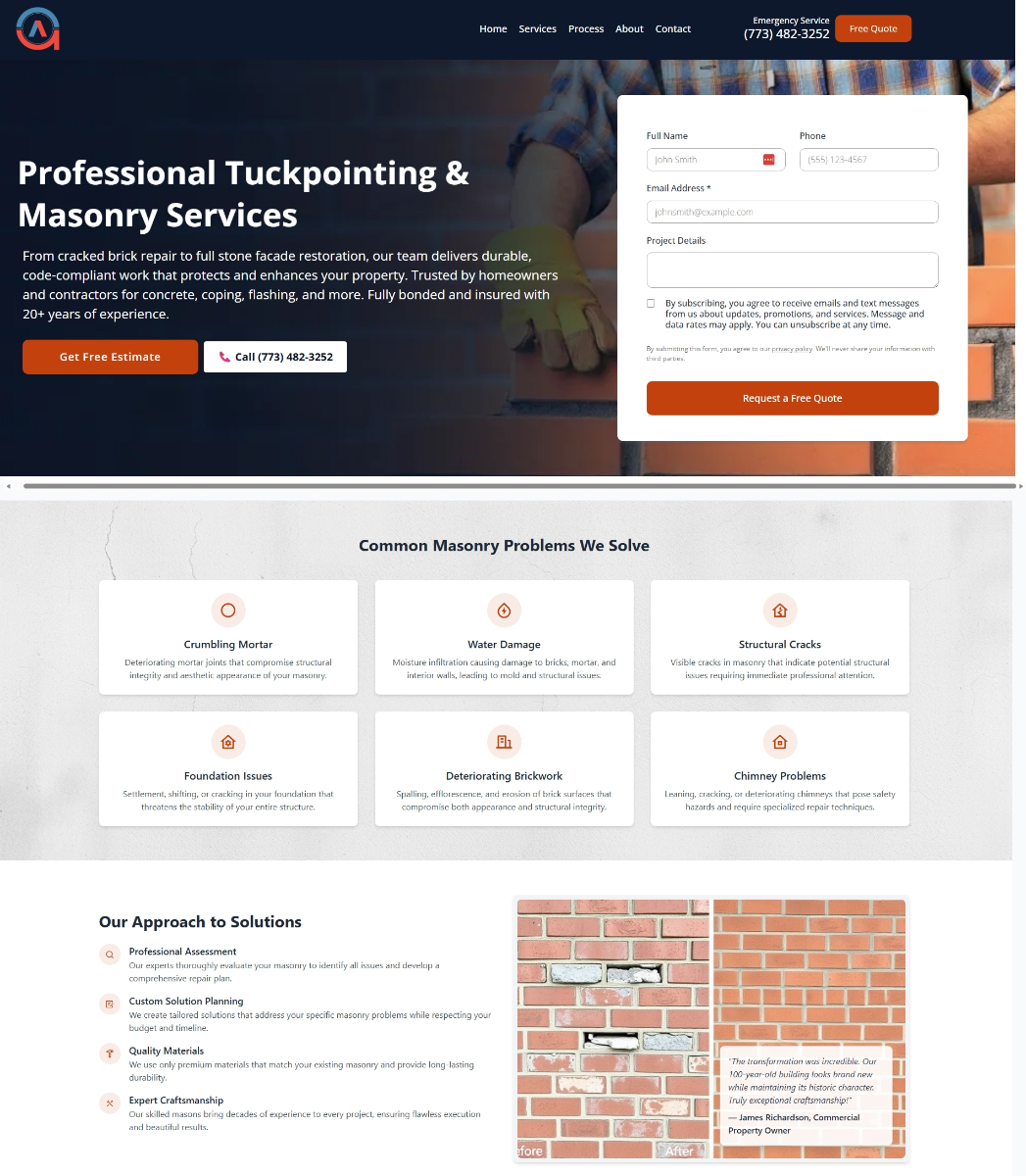 Landing Page Screenshot