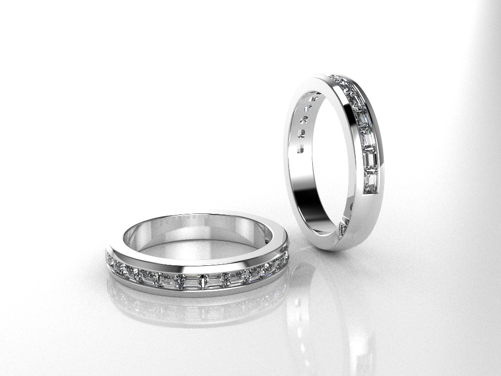Platinum diamond wedding bands, custom crafted wedding jewelry Q Jewelers San Antonio
