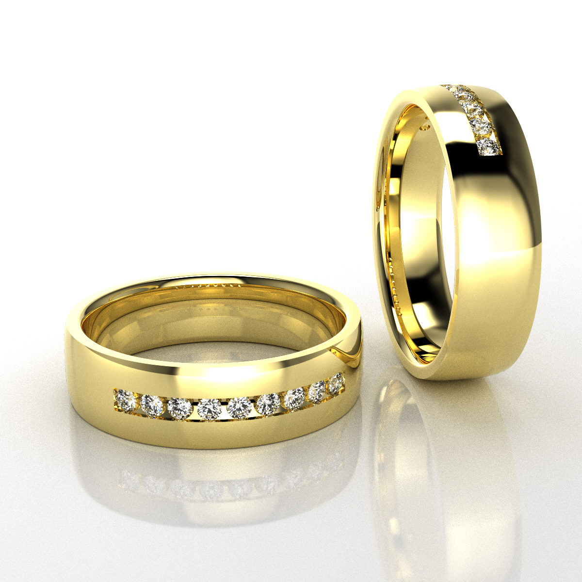 Gold Diamond Wedding Bands