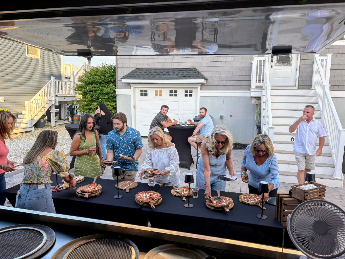 Pizza preparation background