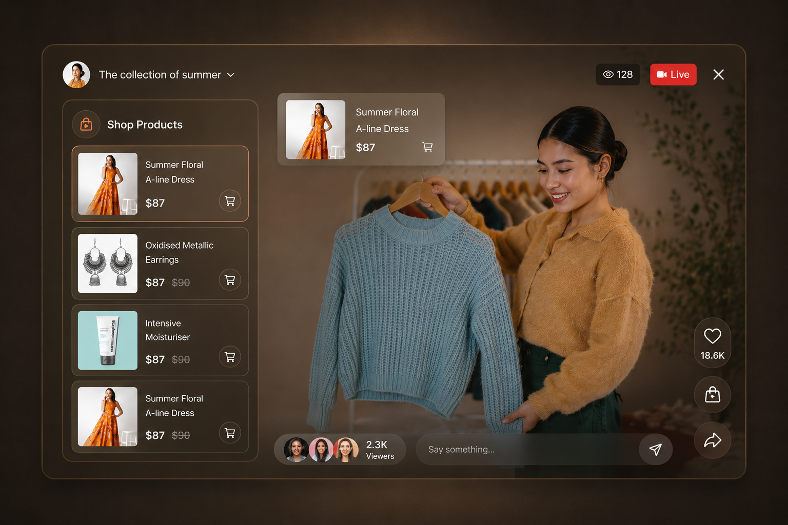 Revo Live Commerce Platform Dashboard