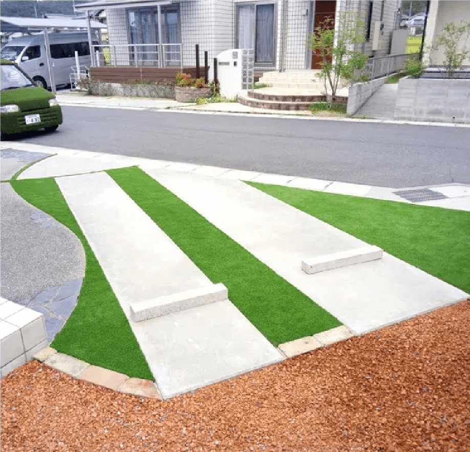 メンテナンスフリーなお庭の施工例