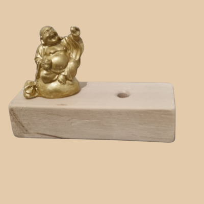 Little Boudha avec socle Porte Stylo – 35 x 25 x 20 cm – L'Atelier d'Agnès Little Boudha avec socle Porte Stylo – sculpture plâtre patiné artisanale par Agnès Bressand