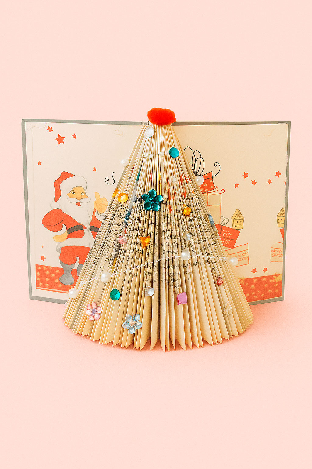 Sapin de Noël en livre plié