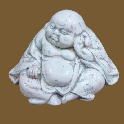 Boudha Rêveur – 20 x 12 x 15 cm – L'Atelier d'Agnès Boudha Rêveur – sculpture plâtre patiné artisanale par Agnès Bressand