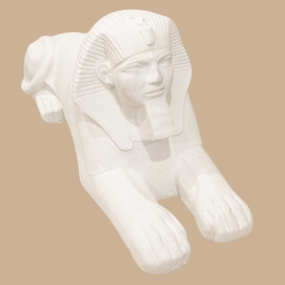 Sphinx – 28 x 22 x 18 cm – L'Atelier d'Agnès Sphinx – sculpture plâtre patiné artisanale par Agnès Bressand