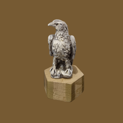 Eagle – 8,5 x 15 x 7,5 cm – L'Atelier d'Agnès Eagle – sculpture plâtre patiné artisanale par Agnès Bressand