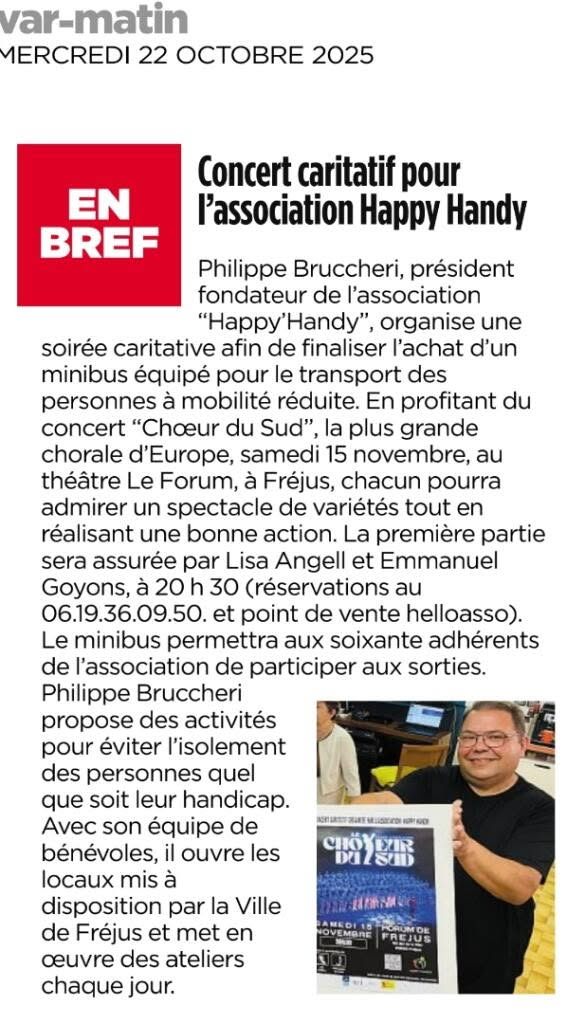 Article de journal sur Happy'Handy