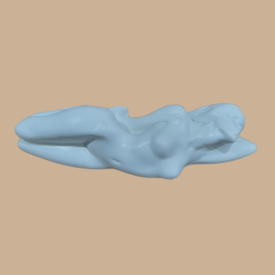 Nude – 23 x 6,5 x 8,5 cm – L'Atelier d'Agnès Nude – sculpture plâtre patiné artisanale par Agnès Bressand