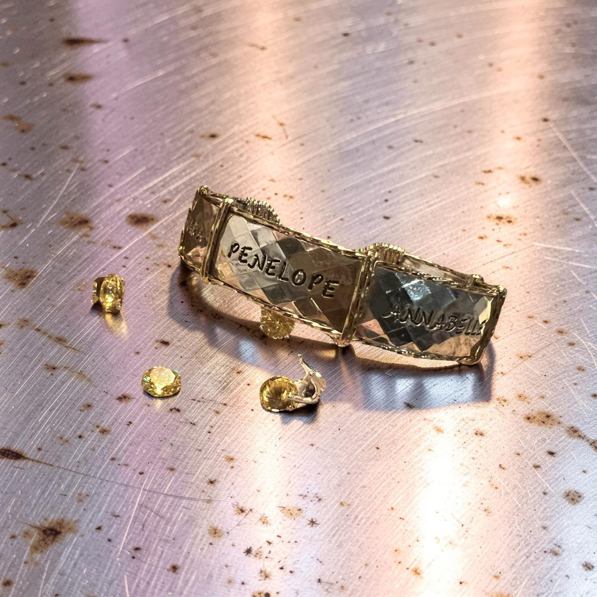 Custom Name Crystal Bracelet - Handmade personalized Jewelry crafted in Birmingham AL