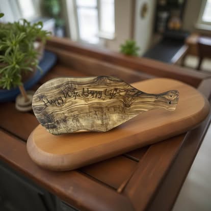 Rustic Wooden Cutting Board - Handmade personalized Kitchen crafted in Birmingham AL