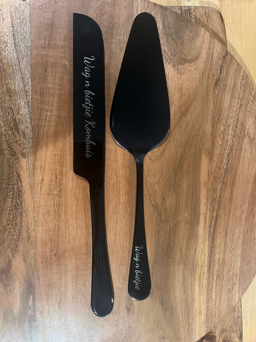 Personalized Cake Knife & Server Set - Handmade personalized Wedding crafted in Birmingham AL