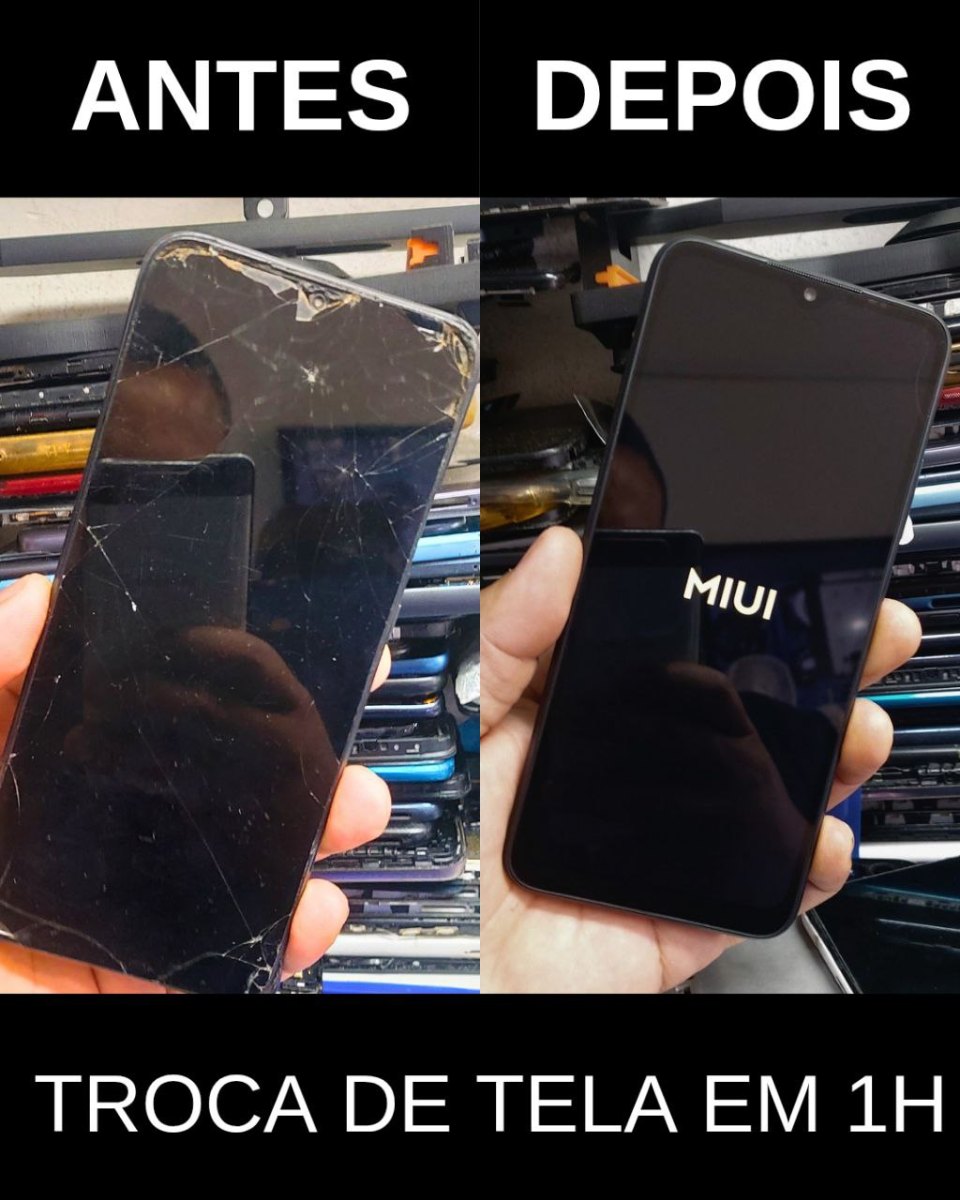 Antes do reparo - Troca de Tela