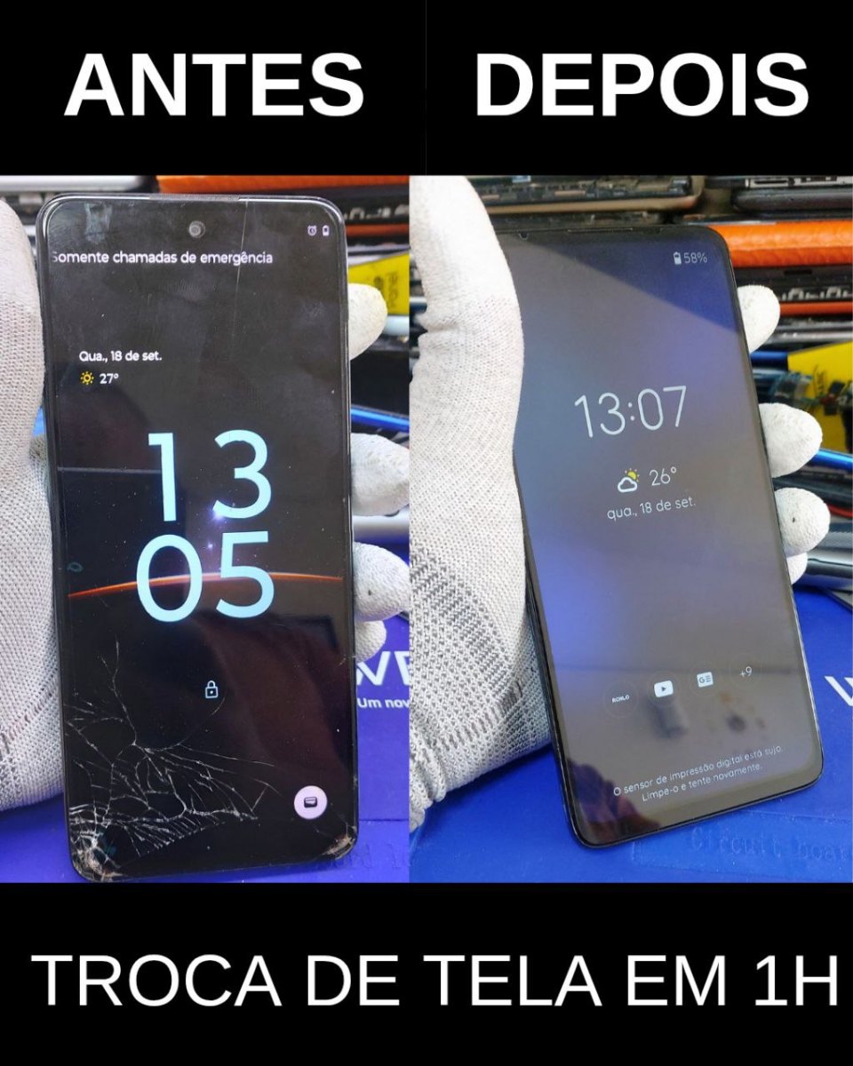 Antes do reparo - Reparo de Display